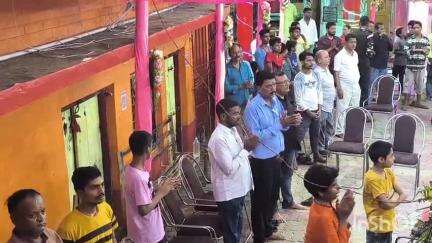 मुशहरी: मुजफ्फरपुर: बिहार के एकमात्र संतोषी माता मंदिर में संतोषी मां की प्राण प्रतिष्ठा का समारोह जारी