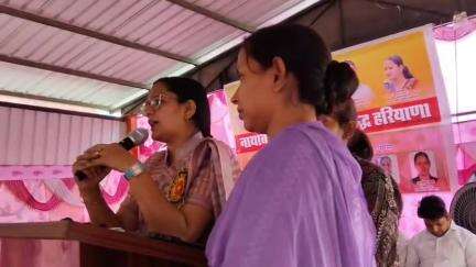 आज नारीशक्ति एसोसिएशन द्वारा संस्कृति मॉडल स्कूल सिरसा में 'नायाब सपना, स्वस्थ-समृद्ध हरियाणा अपना' कार्यक्रम में संबोधन