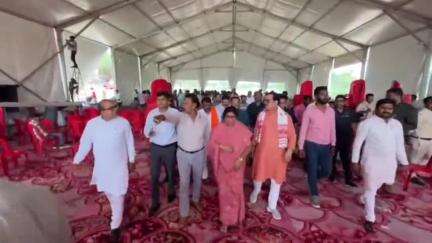 घट्टिया: जनप्रतिनिधियों ने शिप्रा घाट निर्माण के भूमिपूजन कार्यक्रम स्थल का निरीक्षण कर आवश्यक दिशा-निर्देश दिए