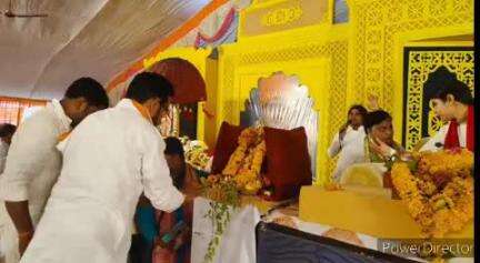 मेहगांव: मेहगांव के भूमियां सरकार मंदिर में भागवत कथा, केबिनेट मंत्री राकेश शुक्ला व विधायक केशव देशाई ने लिया आशीर्वाद