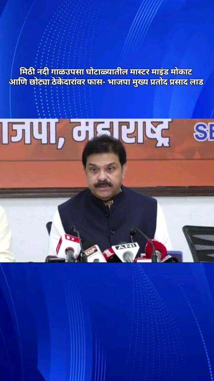 मिठी नदी गाळउपसा घोटाळ्यातील मास्टर माइंड मोकाट आणि छोट्या ठेकेदारांवर फास- भाजपा मुख्य प्रतोद प्रसाद लाड