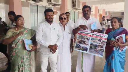 திண்டுக்கல் கிழக்கு: மாநகராட்சி மாமன்ற கூட்டத்தில் பாதாள சாக்கடை திட்டம் மற்றும் வரி விதிப்பிற்கு எதிர்ப்பு தெரிவித்து அதிமுக பாஜக மாமன்ற உறுப்பினர்கள் வெளிநடப்பு