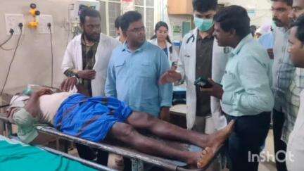 చిత్తూరు నగరంలోని దర్గా సర్కిల్ పలమనేరు రోడ్ లో  కూలీన చెట్టు ముగ్గురికి గాయాలు స్పందించిన నగర కమిషనర్ నరసింహ ప్రసాద్
