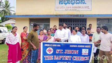 ಸಾಗರ: ಕಾರ್ಗಲ್‌‌ನ ಸಭಾಭವನ ತೆರೆಯುವಂತೆ ಸೆಂಟ್‌ ಜಾನ್‌ ಚರ್ಚ್‌ ಮುಖಂಡರ ಒತ್ತಾಯ