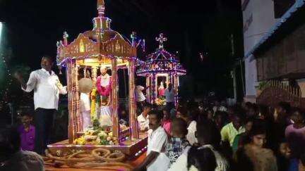 இராமேஸ்வரம்: புனித செங்கோல் மாதா ஆலயத்தில் 539ம் ஆண்டு திருவிழா- உலக நன்மை வேண்டியும், தீவிரவாத ஒழிக்க வேண்டியும் சிறப்பு பிரார்த்தனை