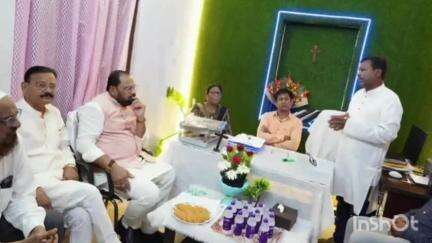 चंद्रपूर: चंद्रपूर येथील संत आंद्रिय चर्च येथे कमेटीच्या सदस्यांसोबत आमदार किशोर जोरगेवार यांची  बैठक