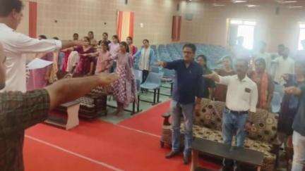 नागौर: नागौर के मिर्धा कॉलेज में विश्व तंबाकू निषेध दिवस के मौके पर दिलाई गई शपथ