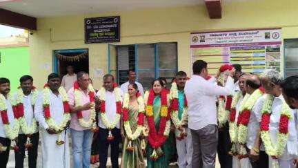 ರಾಮನಗರ: ಗೋಪಹಳ್ಳಿ ಗ್ರಾಮ ಪಂಚಾಯತಿಯ ನೂತನ ಅಧ್ಯಕ್ಷರಾಗಿ  ಸರೋಜ ನಾಗರಾಜು ಆಯ್ಕೆ