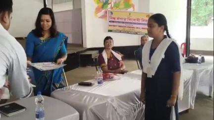 নগাঁও: নগাঁও জিলা স্বাস্থ্য বিভাগৰ উদ্যোগত জিলা আৰক্ষী চাওনীত বিশ্ব ধপাঁত বিৰোধী দিৱস উদযাপন