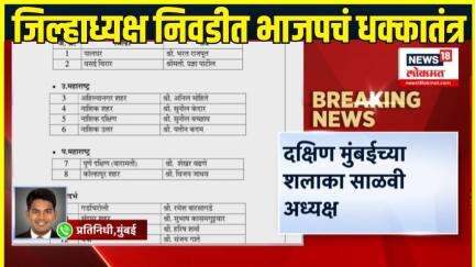 BJP Breaking News: जिल्हाध्यक्ष निवडीत भाजपचं धक्कातंत्र