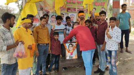 छिबरामऊ विकासखंड के ग्राम पंचायत लड़ैता से रानी अहिल्याबाई होल्कर की जयंती पर निकाली गई धूमधाम से शोभायात्रा