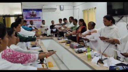 सिवान: सदर अस्पताल में विश्व तंबाकू निषेध दिवस मनाया गया, कर्मियों ने ली शपथ