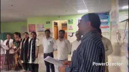 तेघरा: तेघड़ा अनुमंडल अस्पताल में विश्व तंबाकू निषेध दिवस पर स्वास्थ्य कर्मियों ने शपथ ली