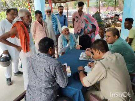 छौड़ाही: छौड़ाही थाना परिसर में भूमि विवाद को लेकर लगा जनता दरबार