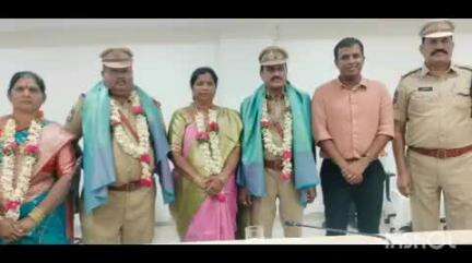 భూపాలపల్లి: పదవి విరమణ పొందుతున్న ఏఎస్ఐ లను సన్మానించిన, జిల్లా ఎస్పీ కిరణ్ కారే