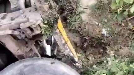पडरौना: दमवतीया पुल पर रेलिंग न होने से अनियंत्रित पिकअप पलटी, ड्राइवर और राहगीर बाल-बाल बचे