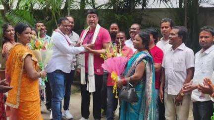 चान्हो: केंद्रीय सरना समिति भारत के सदस्यों ने अजय नाथ शाहदेव का स्वागत किया