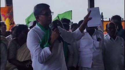 సంగమేశ్వరంలో రాయలసీమ సాగునీటి సాధనసమితి ఆధ్వర్యంలో: సిద్దేశ్వరం అలుగు ప్రజా శంకుస్థాపన 9వ వార్షికోత్సవం ప్రజా బహిరంగ సభ