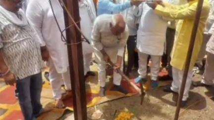 ईसागढ़: ईसागढ़ में अहिल्याबाई होलकर जयंती पर चंदेरी विधायक ने किया होलकर पार्क का भूमि पूजन