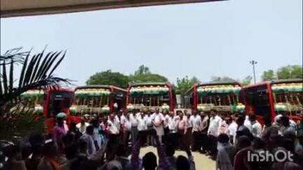 हिंगणघाट: शहरातील बस आगाराच्या ताफ्यात ५ नवीन बसेस दाखल:आमदार समीर कुणावार यांच्या विशेष प्रयत्नांना यश