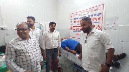 पूरनपुर: सामुदायिक स्वास्थ्य केंद्र में संयुक्त रूप से रक्तदान शिविर का आयोजन हुआ