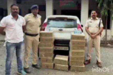 देवास नगर: अवैध शराब के संग्रहण और बिक्री के खिलाफ आबकारी विभाग की कार्रवाई, एक कार से 16 पेटी देशी शराब ज़ब्त, एक मामला दर्ज