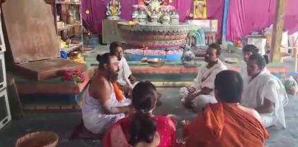 సంగారెడ్డి: ఫసల్వాది శివారులోని శ్రీ జ్యోతిర్వాసు విద్యాపీఠంలో సహస్ర గణపతి పారాయణం