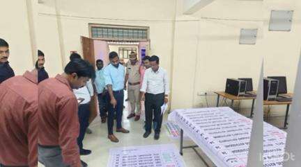 జగిత్యాల: ఆదివారం జగిత్యాల లో జరగనున్న నీట్ పరీక్ష కేంద్రాన్ని పరిశీలించిన జిల్లా కలెక్టర్ సత్యప్రసాద్