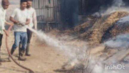 वरूड: गोठ्याला लागलेल्या आगीत तीन गाईचा होरपळून मृत्यू , वरुड तालुक्यातील फत्तेपूर येथील घटना