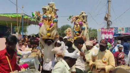 రాయదుర్గం: హనకనహళ్, పులకుర్తి గ్రామాలలో వైభవంగా బచ్చల కల్లేశ్వర స్వామి, నీలగిరేశ్వర స్వామి పట్టం దేవరలు