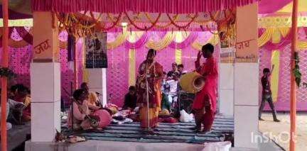 मसलिया: झिलुवा गांव में तीन दिवसीय अखंड हरिनामा संकर्तन का समापन, कुंज विलास पाला कीर्तन के साथ
