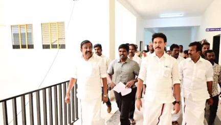 திருவெறும்பூர்: துவாக்குடி அரசு பல் தொழில்நுட்ப  கல்லூரியில் அமைச்சர்கள் ஆய்வு