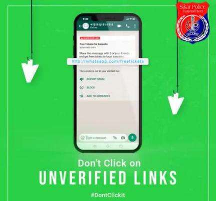 #सीकर
Beware of scammers
डायल करे 1930
#cyberAwareness 
#TeamSikarPolice