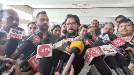 हमीरपुर: सांसद अनुराग सिंह ठाकुर ने हमीरपुर में कहा, कांग्रेस हमेशा से जातिगत जनगणना और आरक्षण की विरोधी रही है
