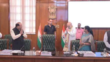 Union Home Minister Amit Shah chairs a meeting to review implementation of New Criminal Laws in New Delhi