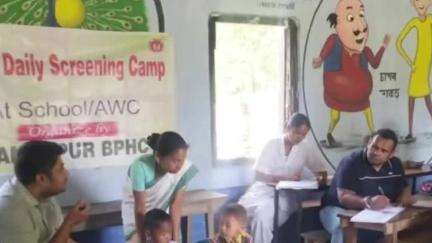 তামুলপুৰ: তামুলপুৰৰ বিভিন্ন বিদ্যালয়ত জিলা স্বাস্থ্য বিভাগৰ উদ্যোগত অনুষ্ঠিত কৰা হয় আৰ বি এছ কে স্ক্ৰীনিং শিবিৰ