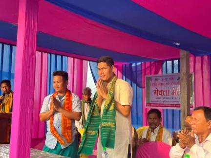 বাক্সা: ফুক্ৰিপাৰাত ২ সংখ্যক ৰংজালী বৈসাগু উদযাপনত বিটিআৰৰ পাৰিষদ মণ্টু বড়োৰ অংশগ্রহণ