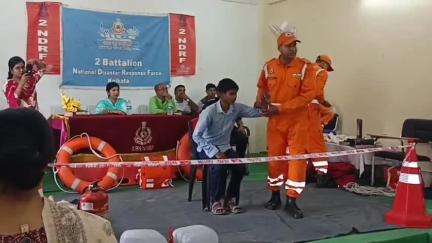 নাকাশিপাড়া: নাকাশিপাড়া ব্লক অফিস থেকে ডিজাস্টার ম্যানেজমেন্টের কর্মসূচি হল নাকাশিপাড়া যুগপুর আইটিআই কলেজে