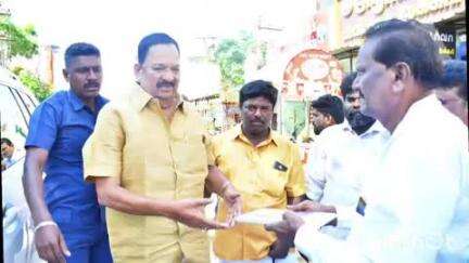 அரக்கோணம்: தக்கோலத்தில் ஜலநாத ஈஸ்வரர் திருக்கோவில் சித்திரை  தேர் திருவிழா -அமைச்சர் காந்தி பங்கேற்பு