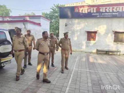 टांडा: बसखारी थाना परिसर का एएसपी विशाल पांडे ने किया औचक निरीक्षण, दिए आवश्यक दिशा-निर्देश
