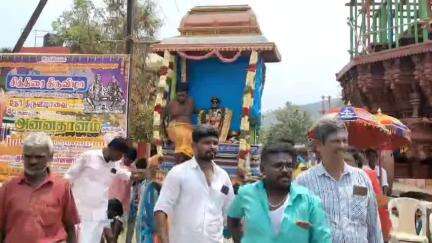சிங்கம்புனரி: பிரான்மலையில் முல்லைக்கு தேரீந்தலும் குன்றக்குடி அடிகளார் தலைமையில் படி அரிசி அளப்பு வைபவம்