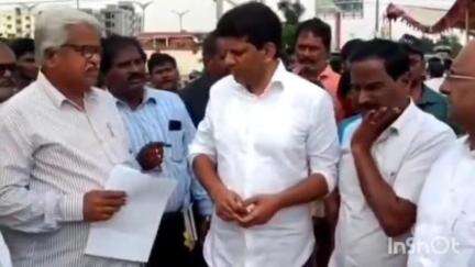 గుంటూరు: గుంటూరు ఇన్నర్ రింగ్ ఫేస్ -3 పనులను పరిశీలించిన కేంద్ర  మంత్రి  చంద్రశేఖర్