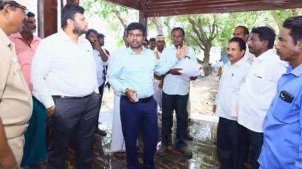 மதுராந்தகம்: வேடந்தாங்கல் பறவைகள் சரணாலயத்தில் ₹10 லட்சம் மதிப்பீட்டில் மதி விற்பனை அங்காடி கட்டிடம் கட்டும் பணிகளை ஆட்சியர் ஆய்வு