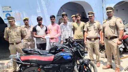 बाह: पिनाहट में लूट की वारदात का पुलिस ने किया खुलासा, 4 बदमाशों को किया गिरफ्तार