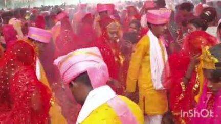 ब्यौहारी: रसपुर में सामूहिक विवाह का हुआ आयोजन, परिणय सूत्र में बंधे 350 जोड़े