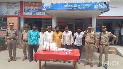 धामपुर: गांव सेढ़ी के जंगल में गोकशी की घटना को अंजाम देने वाले 6 आरोपियों को पुलिस ने मुठभेड़ के दौरान किया गिरफ्तार