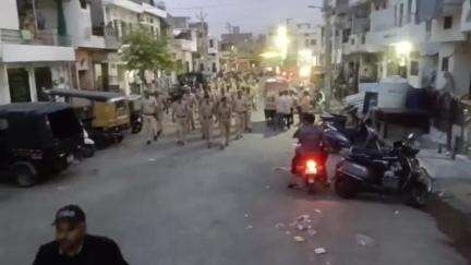 पाली: भारत-पाकिस्तान सीमा पर चल रहे तनाव के बाद एसपी की मौजूदगी में निकाला गया फ्लैग मार्च#Operation Sindoor