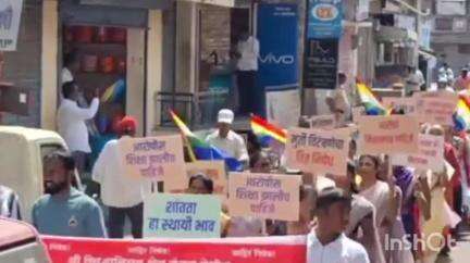 पलूस: पलूस तालुक्यातील कुंडल येथे जैन मंदिर मधील मूर्ती विटंबनेच्या निषेधार्त जैन बांधव भगिनींचा मूक मोर्चा,शोक सभा