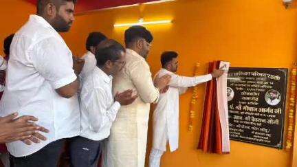 रहली: वार्ड नंबर-14 में नवनिर्मित काली माता मंदिर का BJP नेता अभिषेक भार्गव ने किया उद्घाटन