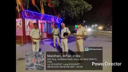 मनिहारी: मनिहारी में विधि व्यवस्था और सुरक्षा के मद्देनजर SDPO ने रात्रि वाहन चेकिंग अभियान चलाया